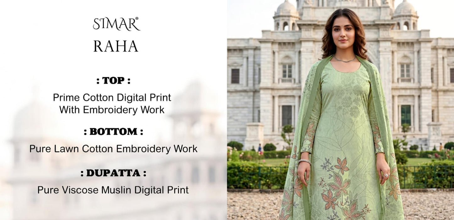 Raha Simar Cotton Pant Style Suits Manufacturer