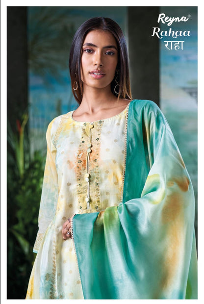 Rahaa Reyna Cotton Jacquard Pant Style Suits Wholesale Price