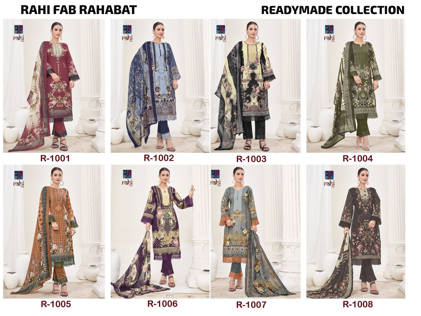 Rahabat The Lawn Collection Rahi Fab Giza Karachi Readymade Suits Exporter Ahmedabad