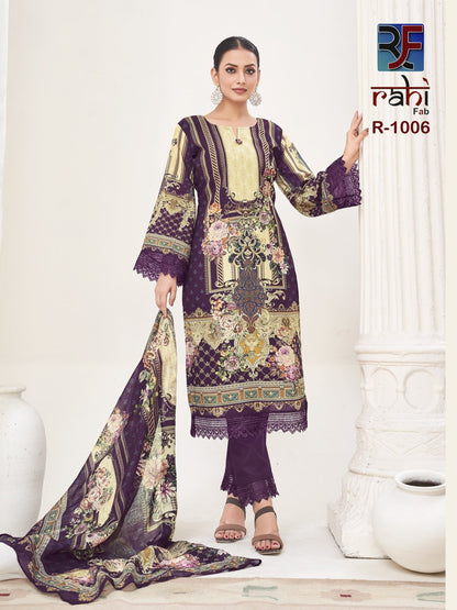Rahabat The Lawn Collection Rahi Fab Karachi Salwar Suits Wholesaler India