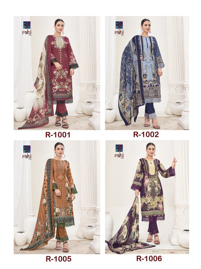 Rahabat The Lawn Collection Rahi Fab Karachi Salwar Suits Wholesaler India