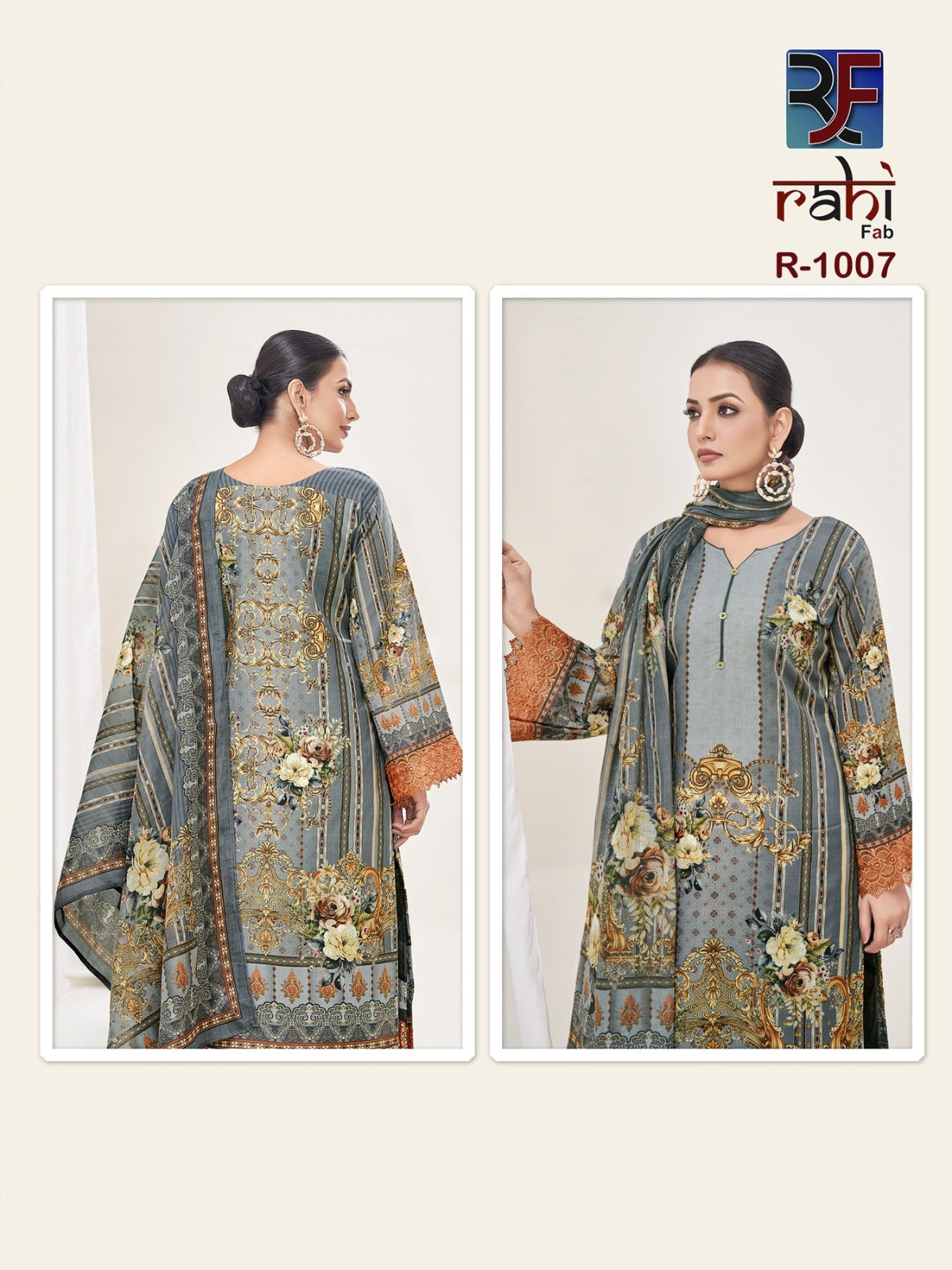 Rahabat The Lawn Collection Rahi Fab Karachi Salwar Suits Wholesaler India