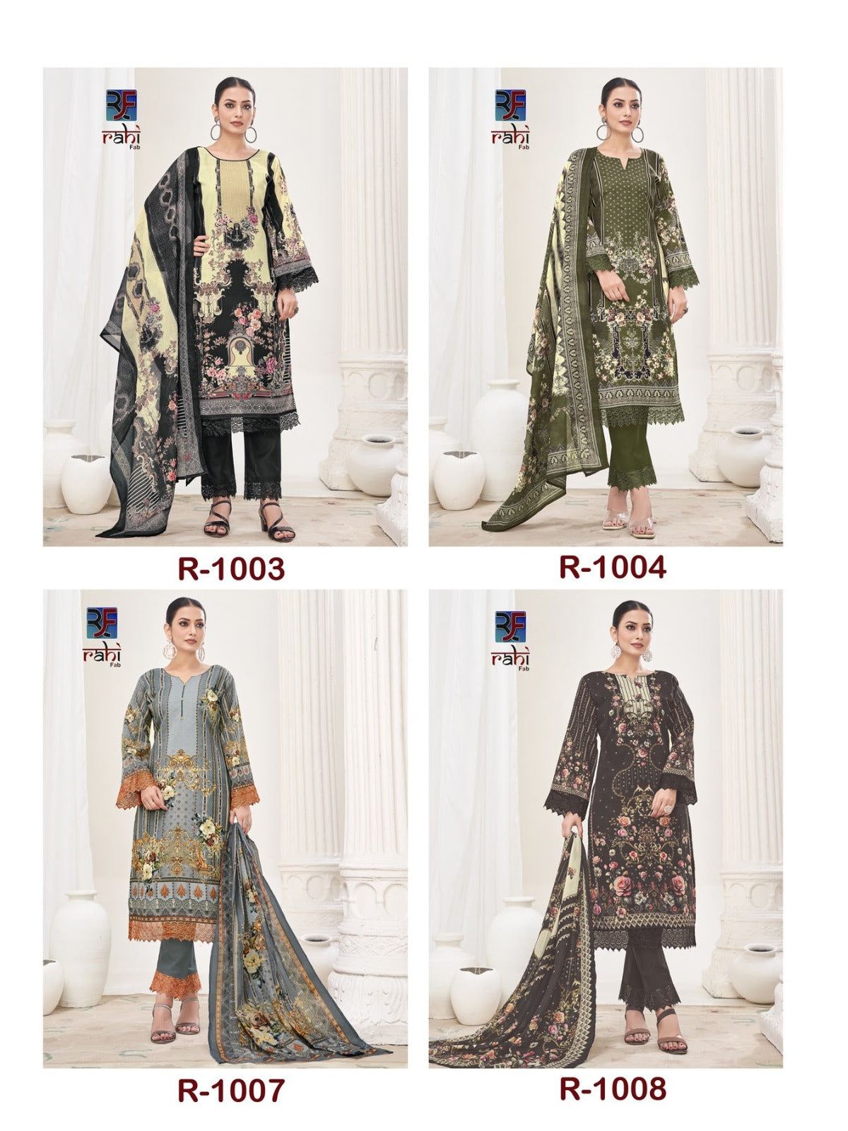 Rahabat The Lawn Collection Rahi Fab Karachi Salwar Suits Wholesaler India