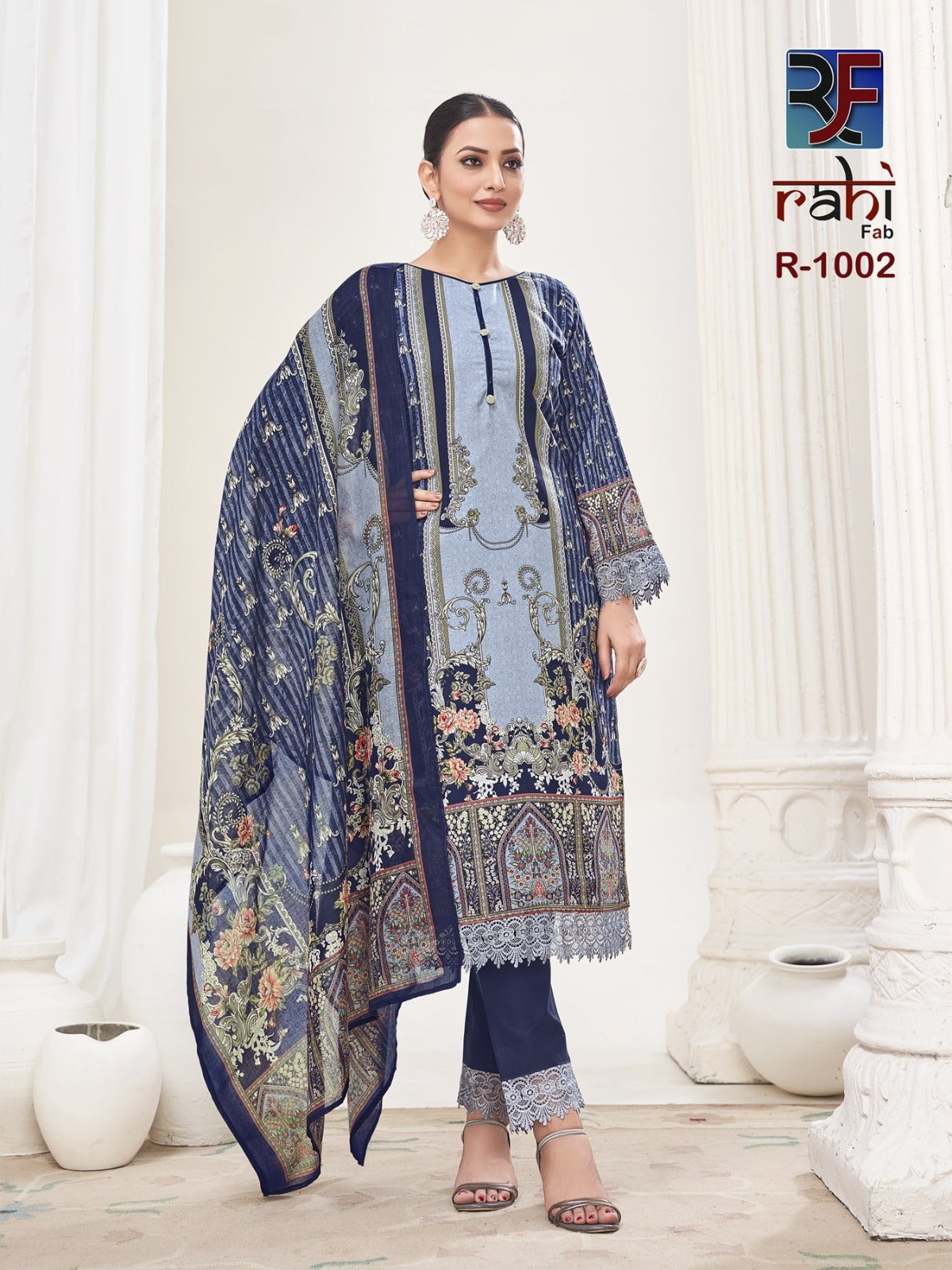 Rahabat The Lawn Collection Rahi Fab Karachi Salwar Suits Wholesaler India