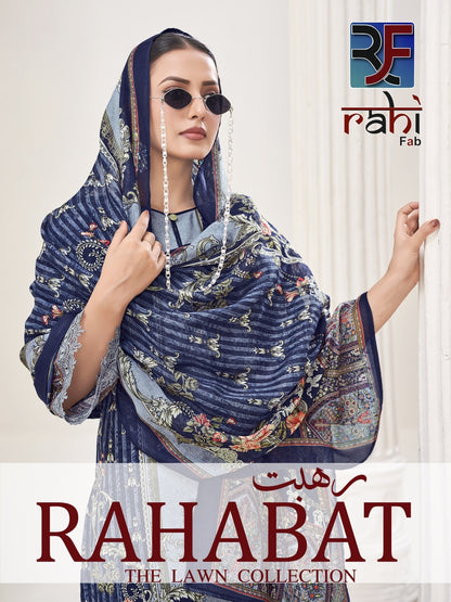 Rahabat The Lawn Collection Rahi Fab Karachi Salwar Suits Wholesaler India