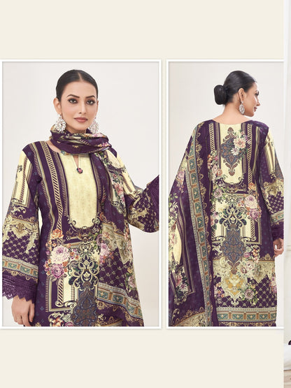 Rahabat The Lawn Collection Rahi Fab Karachi Salwar Suits Wholesaler India