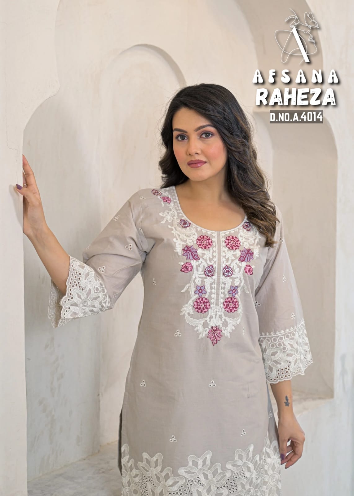 Raheza Karachi Afsana Cotton Kurti Pant Set Manufacturer Ahmedabad