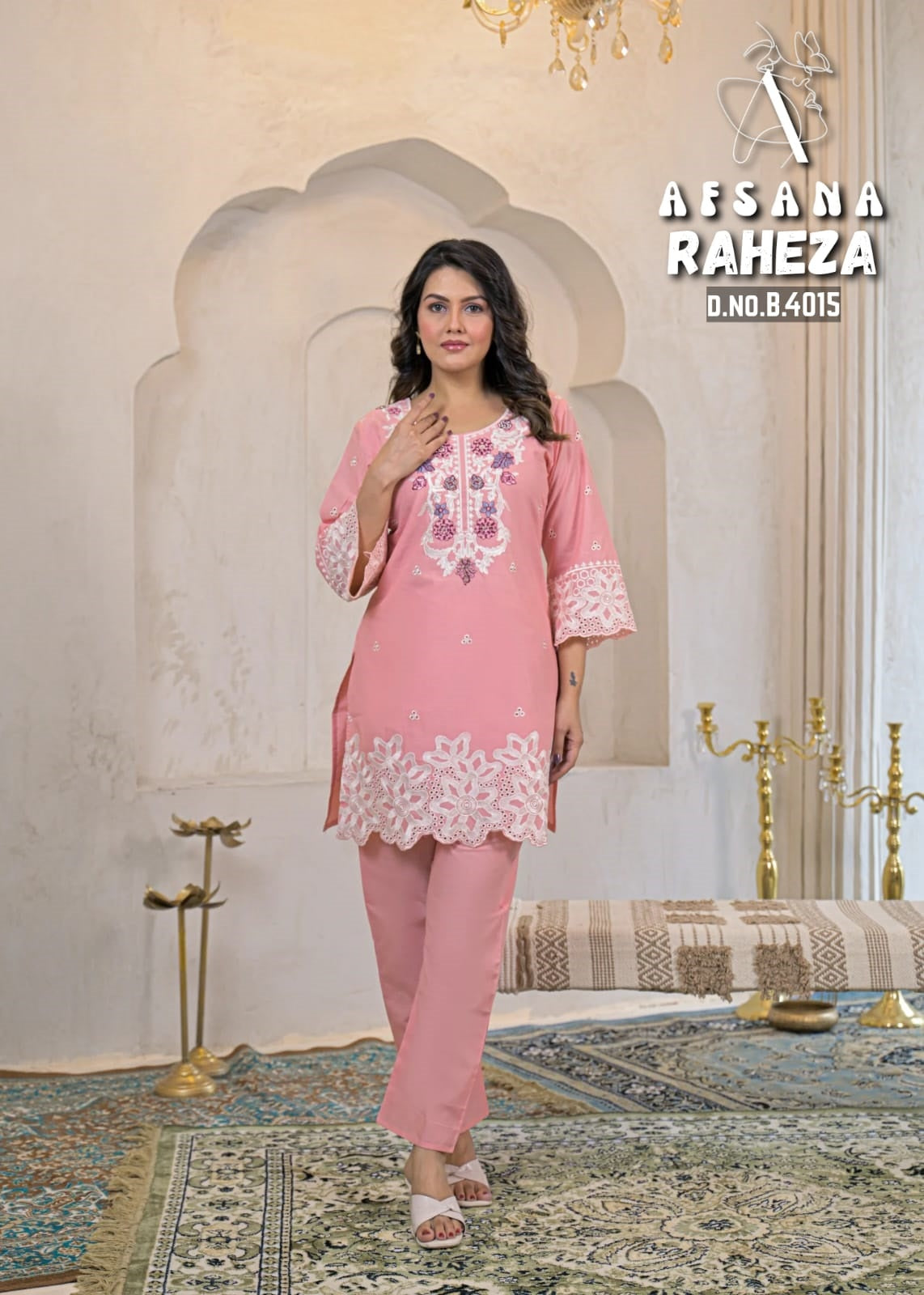 Raheza Karachi Afsana Cotton Kurti Pant Set Manufacturer Ahmedabad