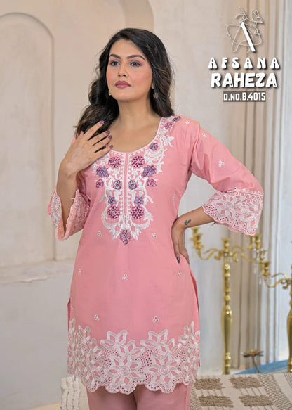 Raheza Karachi Afsana Cotton Kurti Pant Set Manufacturer Ahmedabad