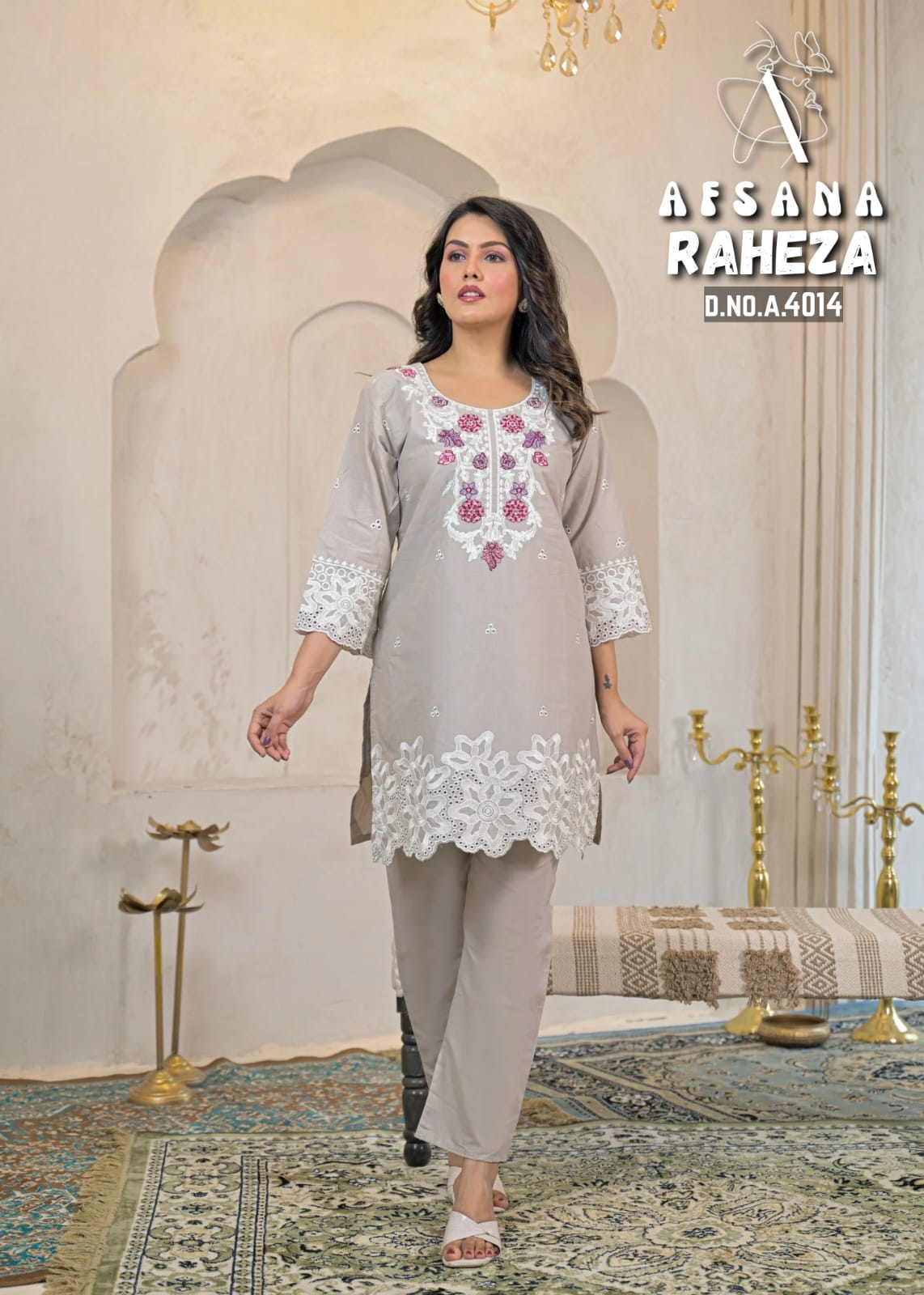 Raheza Karachi Afsana Cotton Kurti Pant Set Manufacturer Ahmedabad