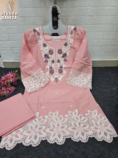 Raheza Karachi Afsana Cotton Kurti Pant Set Manufacturer Ahmedabad