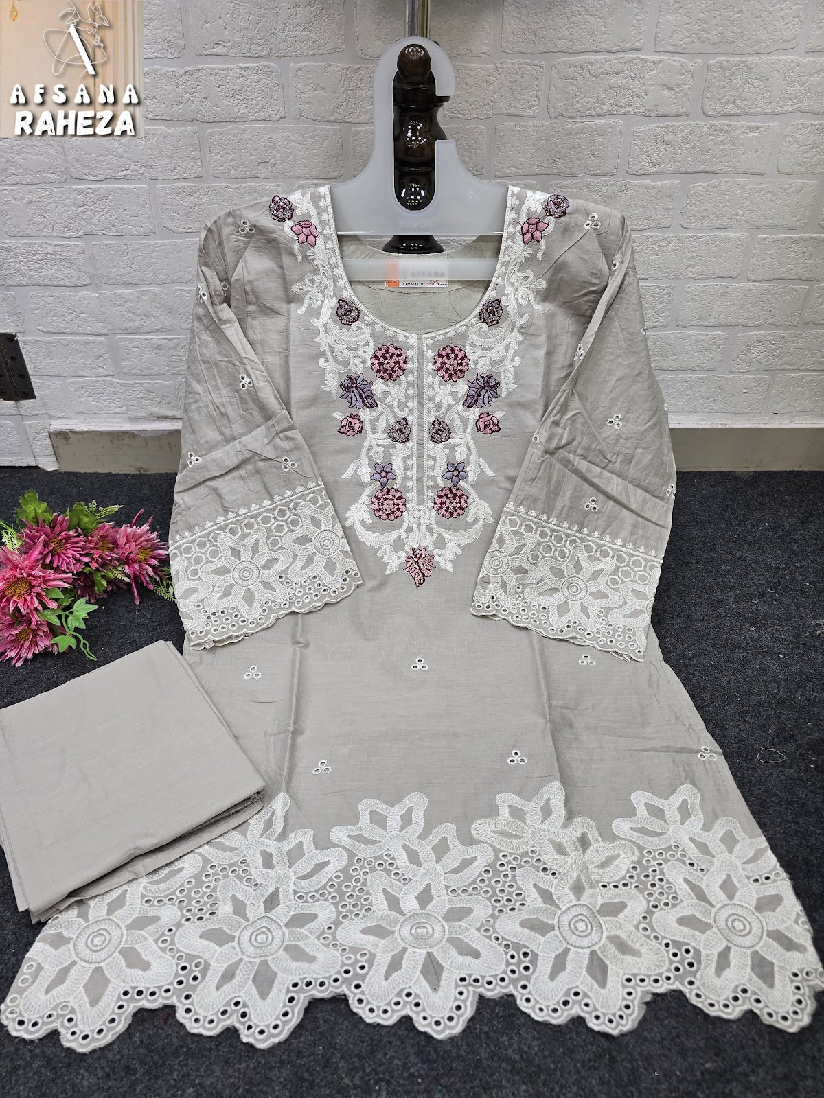 Raheza Karachi Afsana Cotton Kurti Pant Set Manufacturer Ahmedabad