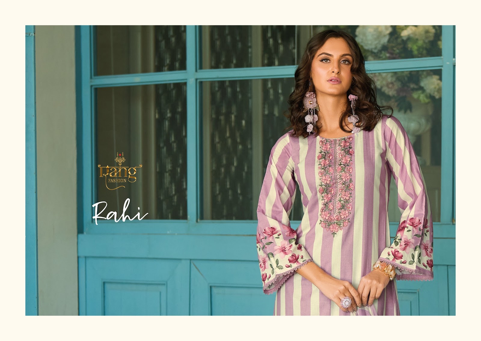 Rahi Rang Fashion Swiss Lawn Pant Style Suits Supplier Gujarat