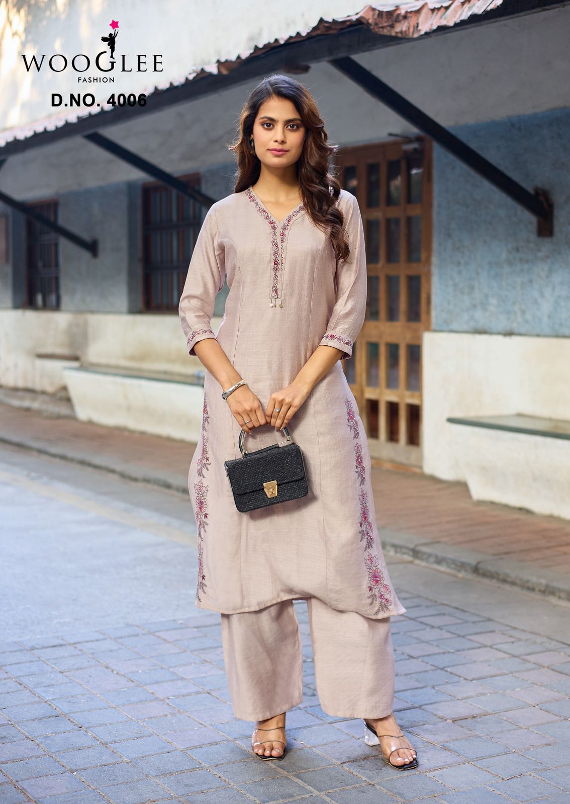 Rahima Wooglee Viscose Weaving Kurti Plazzo Set Manufacturer