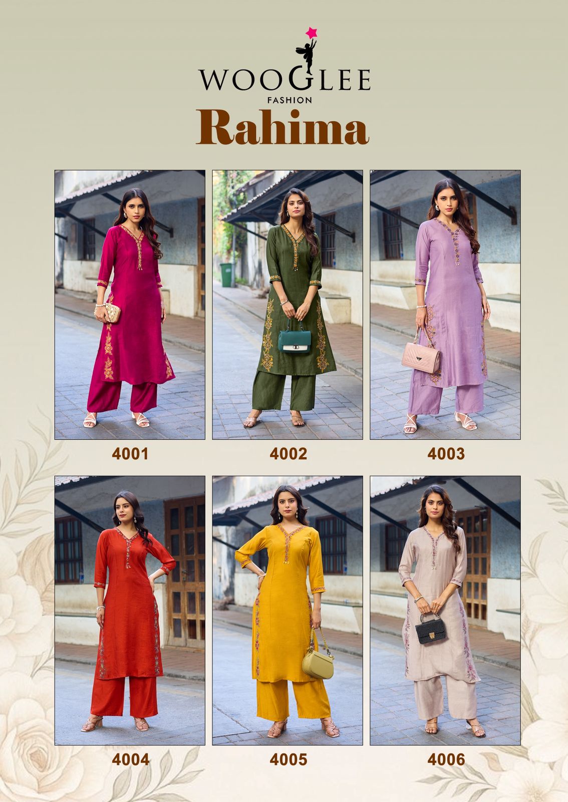 Rahima Wooglee Viscose Weaving Kurti Plazzo Set Manufacturer