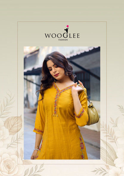 Rahima Wooglee Viscose Weaving Kurti Plazzo Set Manufacturer