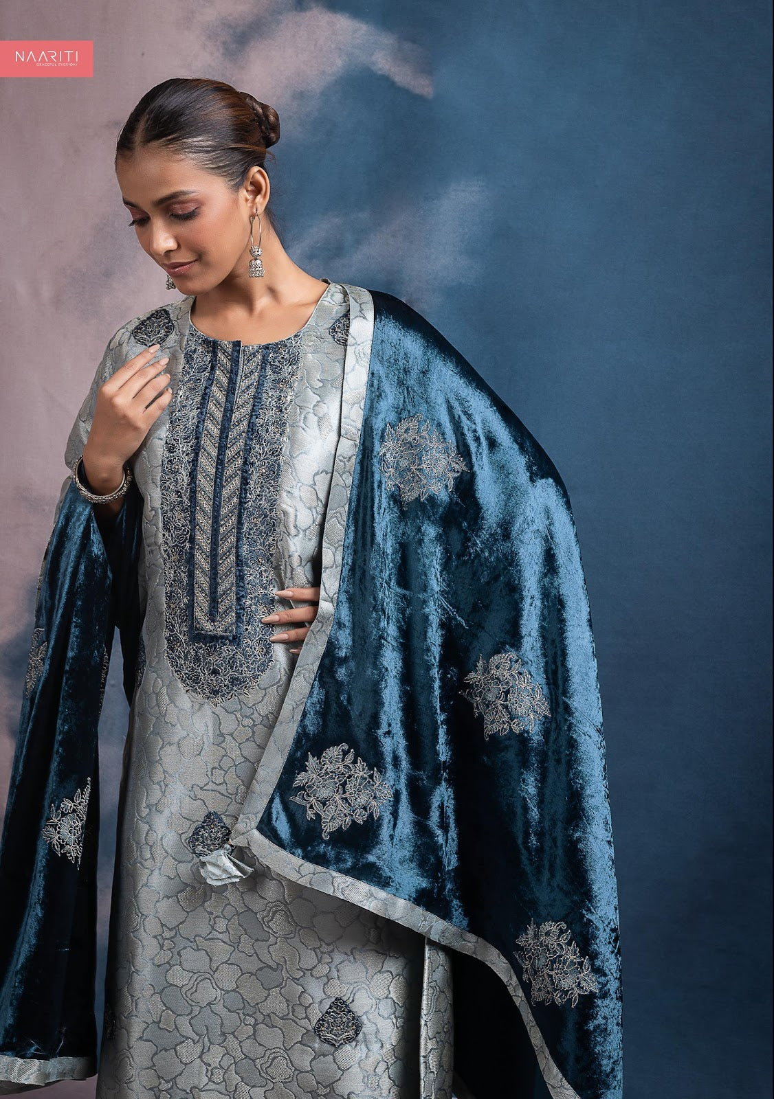 Rahyaz Naariti Velvet Suits Supplier Ahmedabad