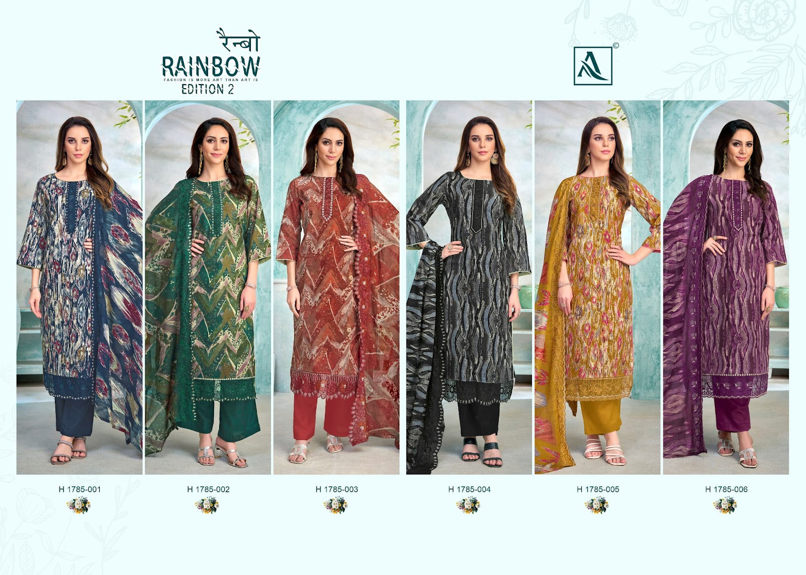 Rainbow Edition 2 Alok Cambric Cotton Karachi Salwar Suits Manufacturer India