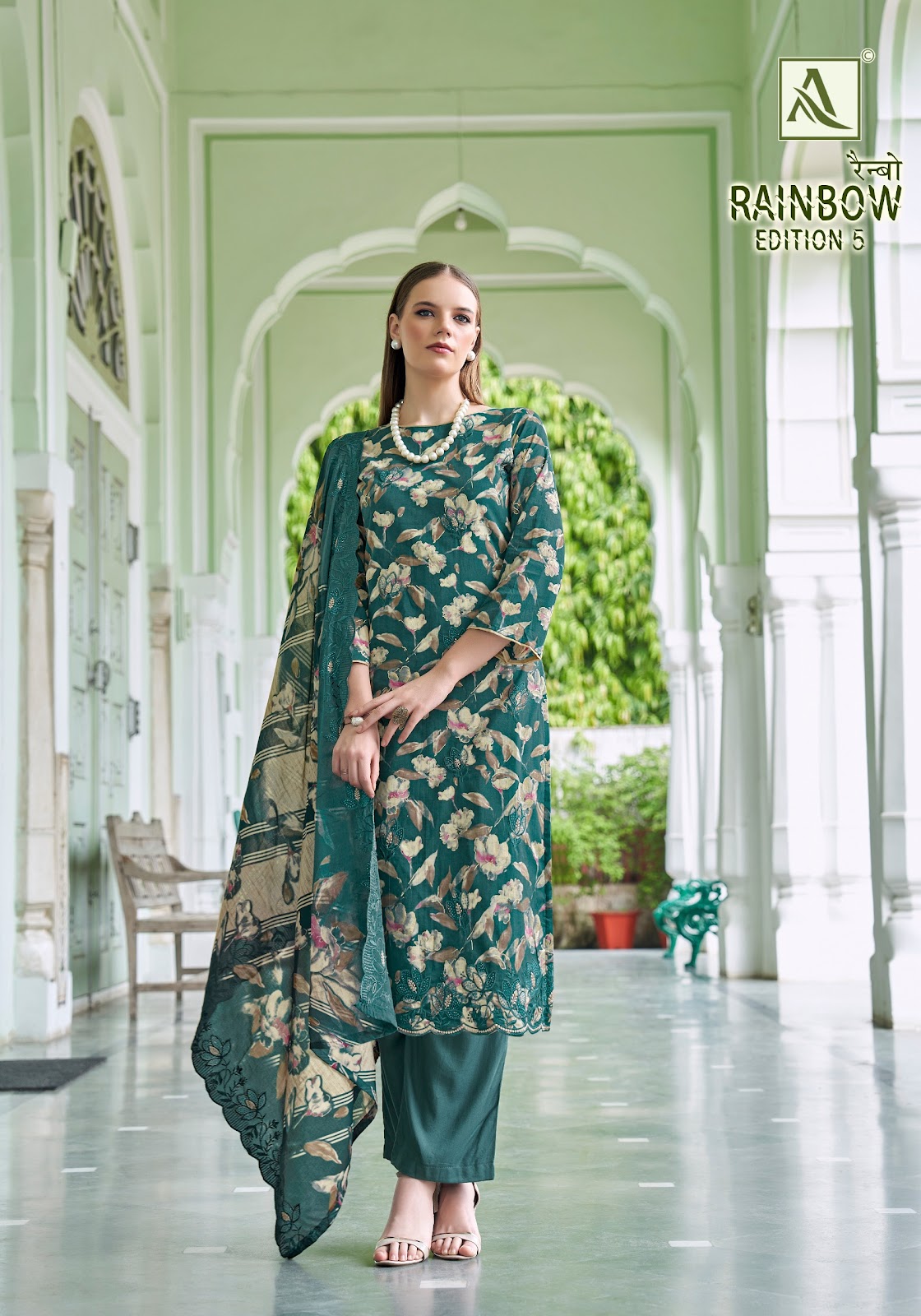 Rainbow Edition 5 Alok Cambric Cotton Karachi Salwar Suits Wholesaler India