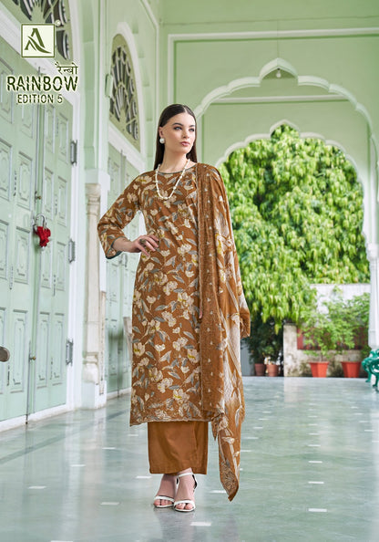 Rainbow Edition 5 Alok Cambric Cotton Karachi Salwar Suits Wholesaler India