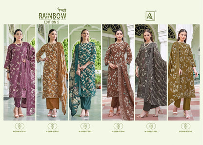 Rainbow Edition 5 Alok Cambric Cotton Karachi Salwar Suits Wholesaler India
