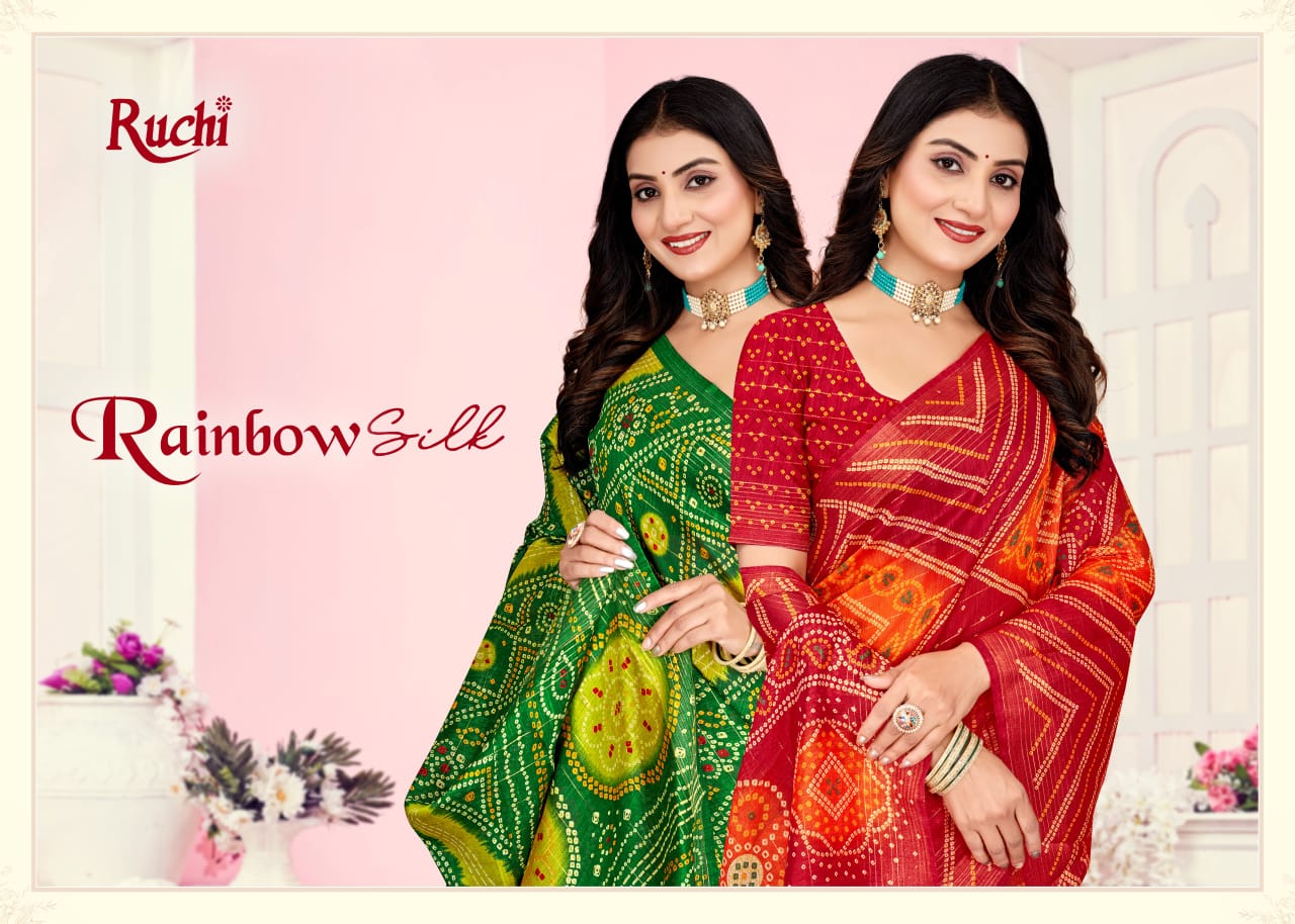 Rainbow Silk 2 Ruchi Linen Silk Sarees Manufacturer Gujarat