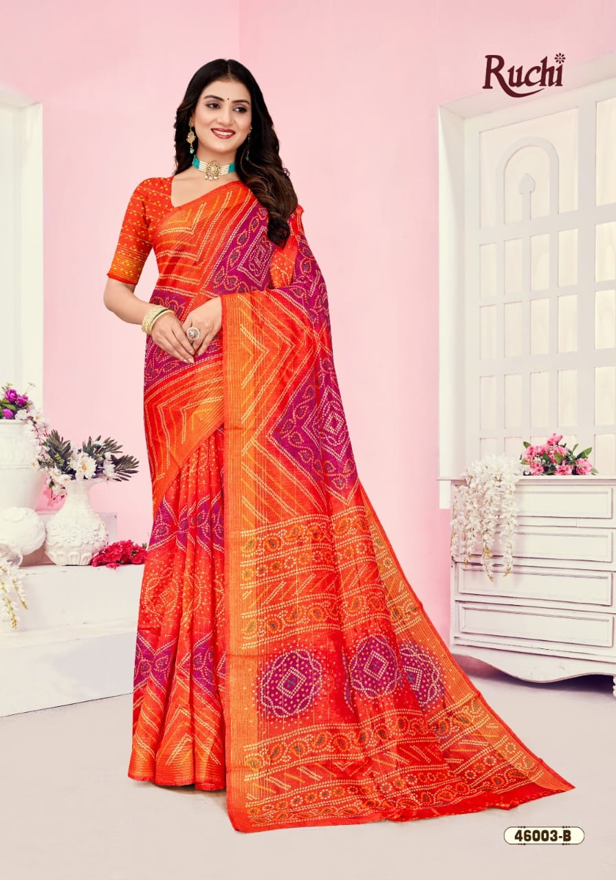 Rainbow Silk 2 Ruchi Linen Silk Sarees Manufacturer Gujarat