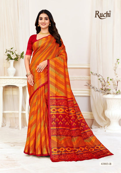 Rainbow Silk Ruchi Linen Silk Sarees Supplier Gujarat