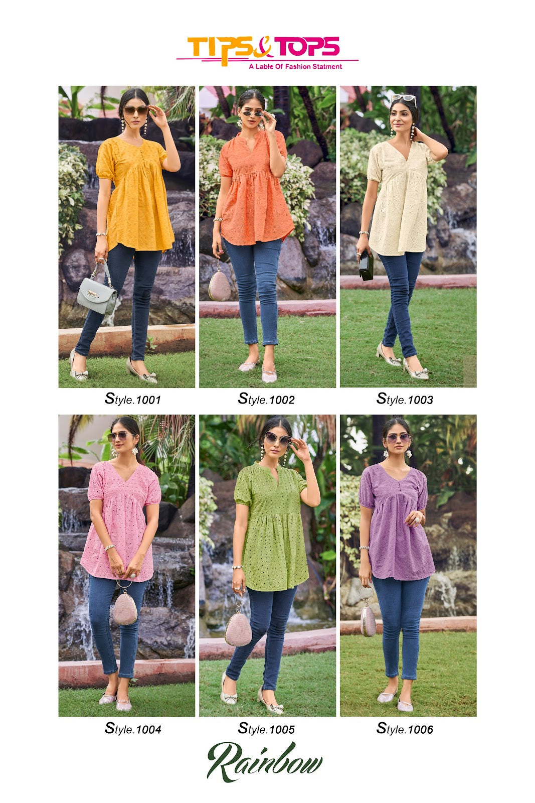 Rainbow Tips Tops Cotton Stylish Tops Manufacturer India