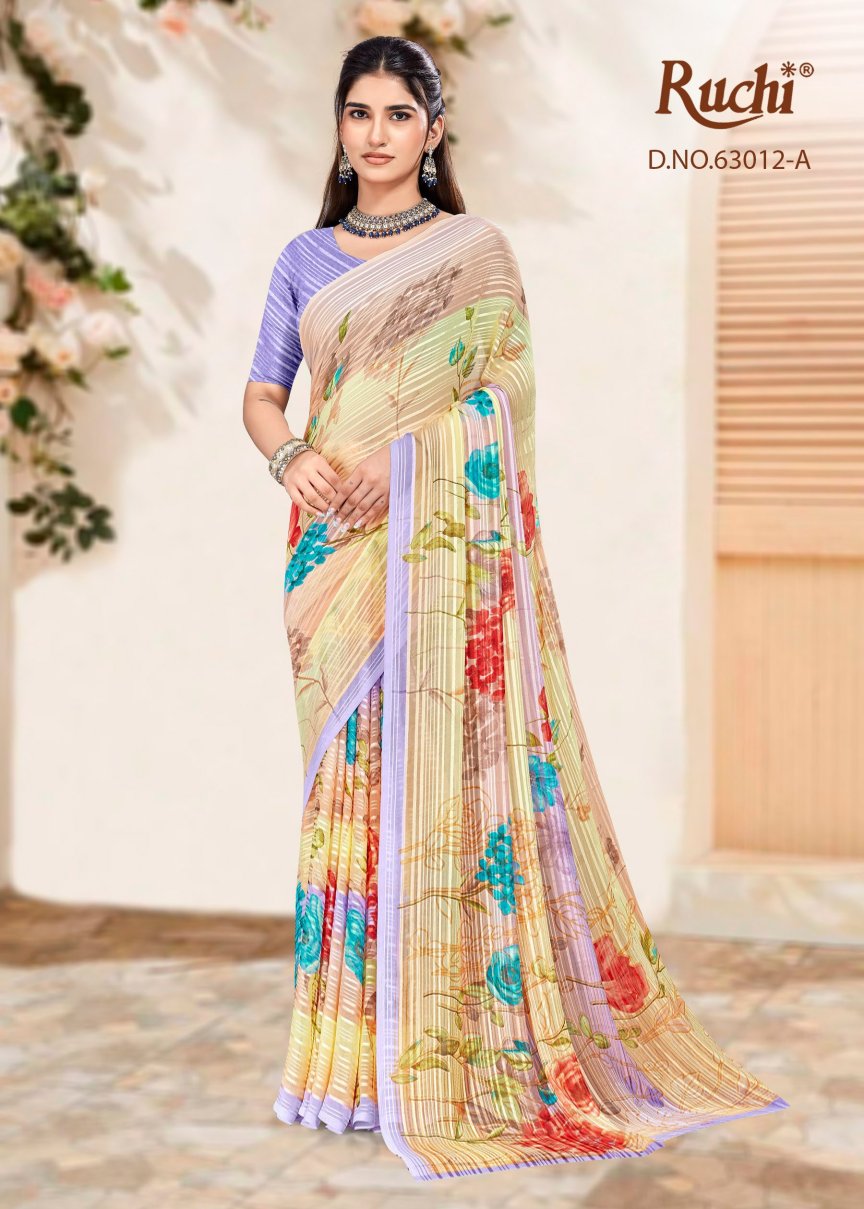 Rainbow Vol 12 Ruchi Sarees Wholesaler Ahmedabad