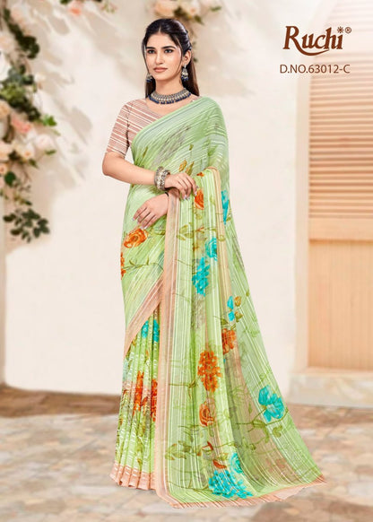 Rainbow Vol 12 Ruchi Sarees Wholesaler Ahmedabad