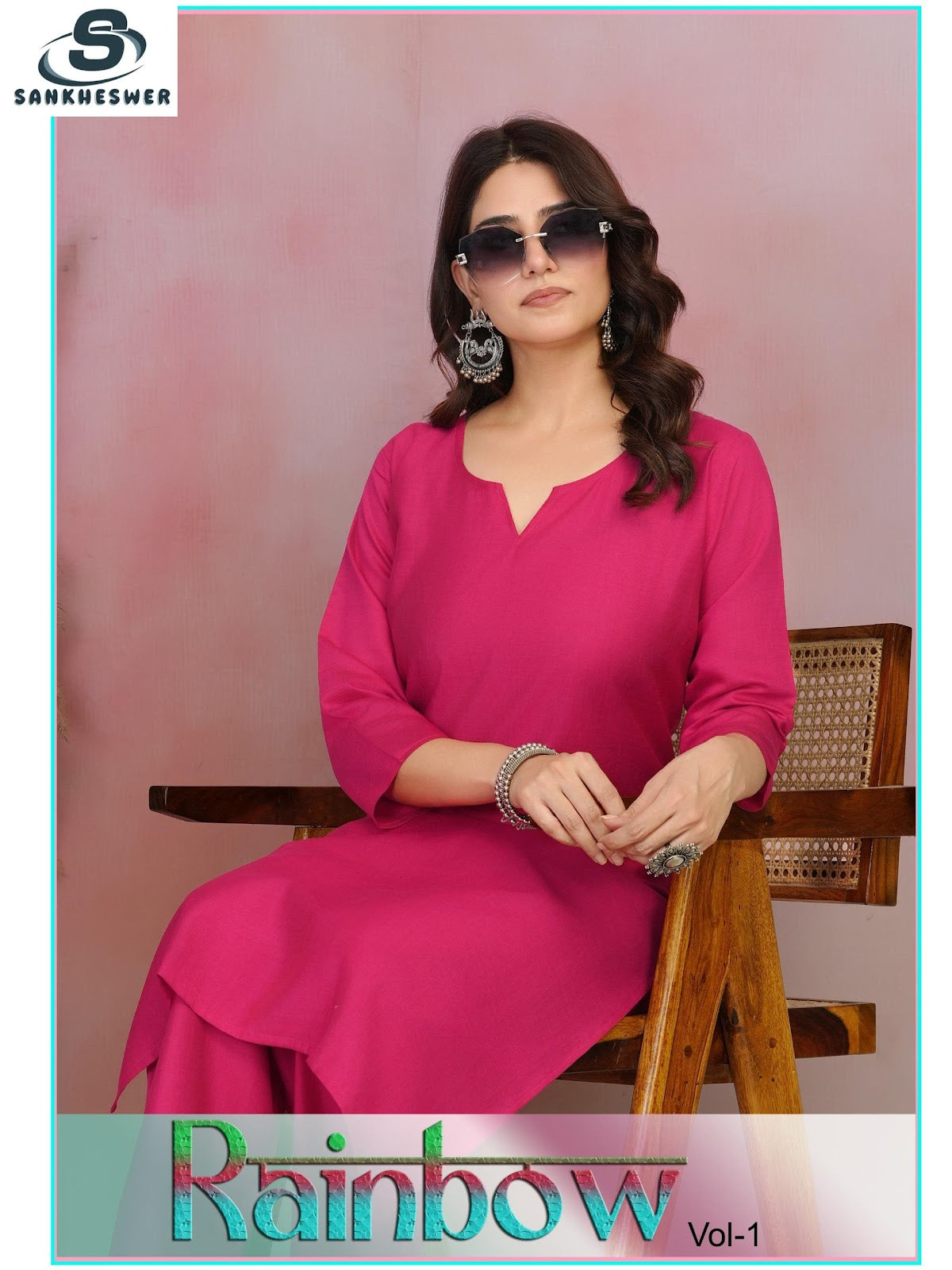 Rainbow Vol 1 Sankheswer Vertican Kurti Pant Set Wholesale Price