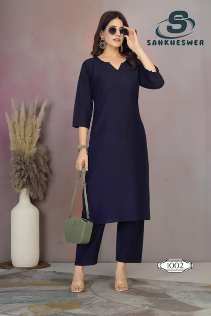 Rainbow Vol 1 Sankheswer Vertican Kurti Pant Set Wholesale Price