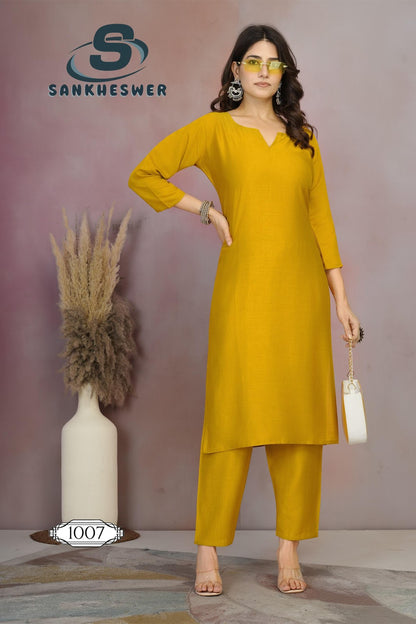 Rainbow Vol 1 Sankheswer Vertican Kurti Pant Set Wholesale Price