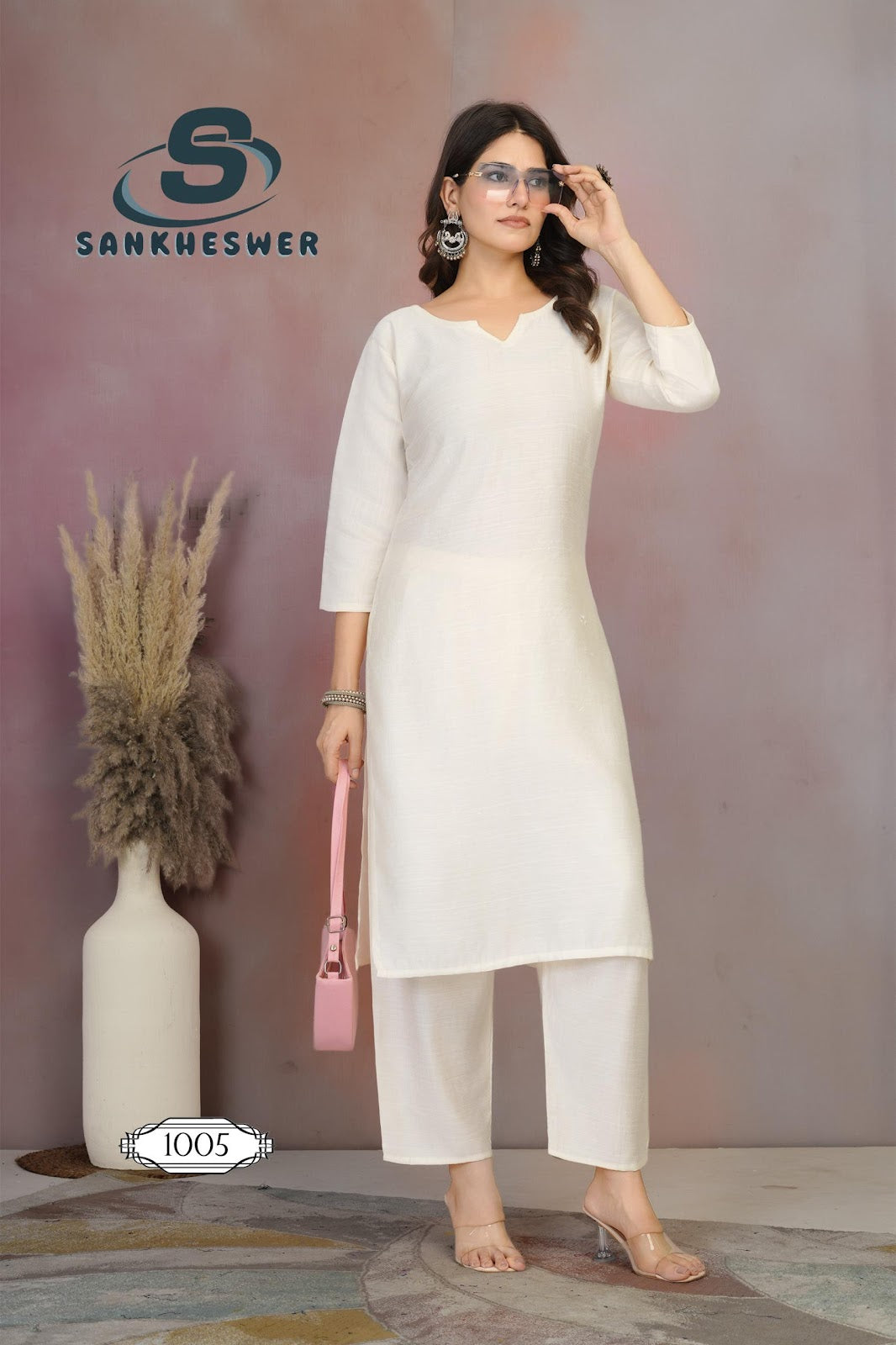 Rainbow Vol 1 Sankheswer Vertican Kurti Pant Set Wholesale Price