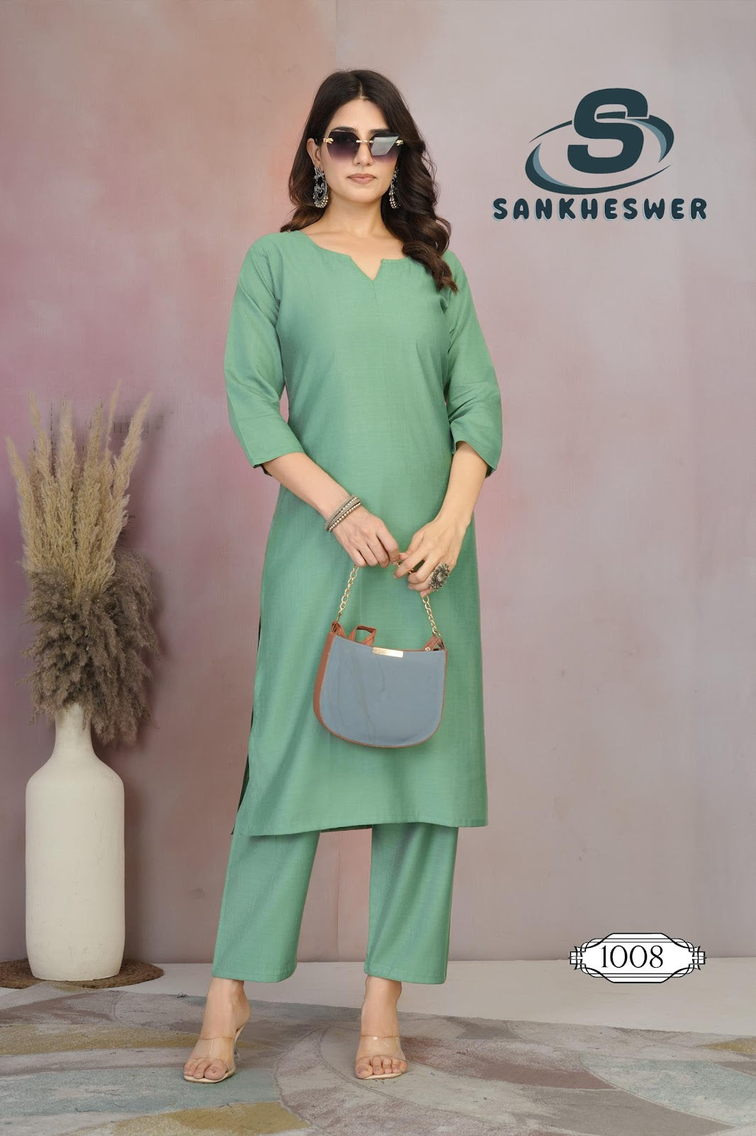 Rainbow Vol 1 Sankheswer Vertican Kurti Pant Set Wholesale Price
