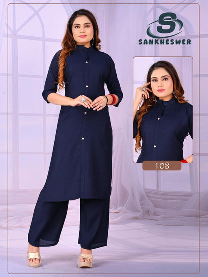 Rainbow Vol 2 Sankheswer Vertican Kurti Plazzo Set Exporter India