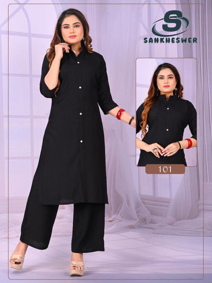 Rainbow Vol 2 Sankheswer Vertican Kurti Plazzo Set Exporter India
