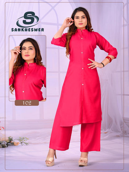 Rainbow Vol 2 Sankheswer Vertican Kurti Plazzo Set Exporter India