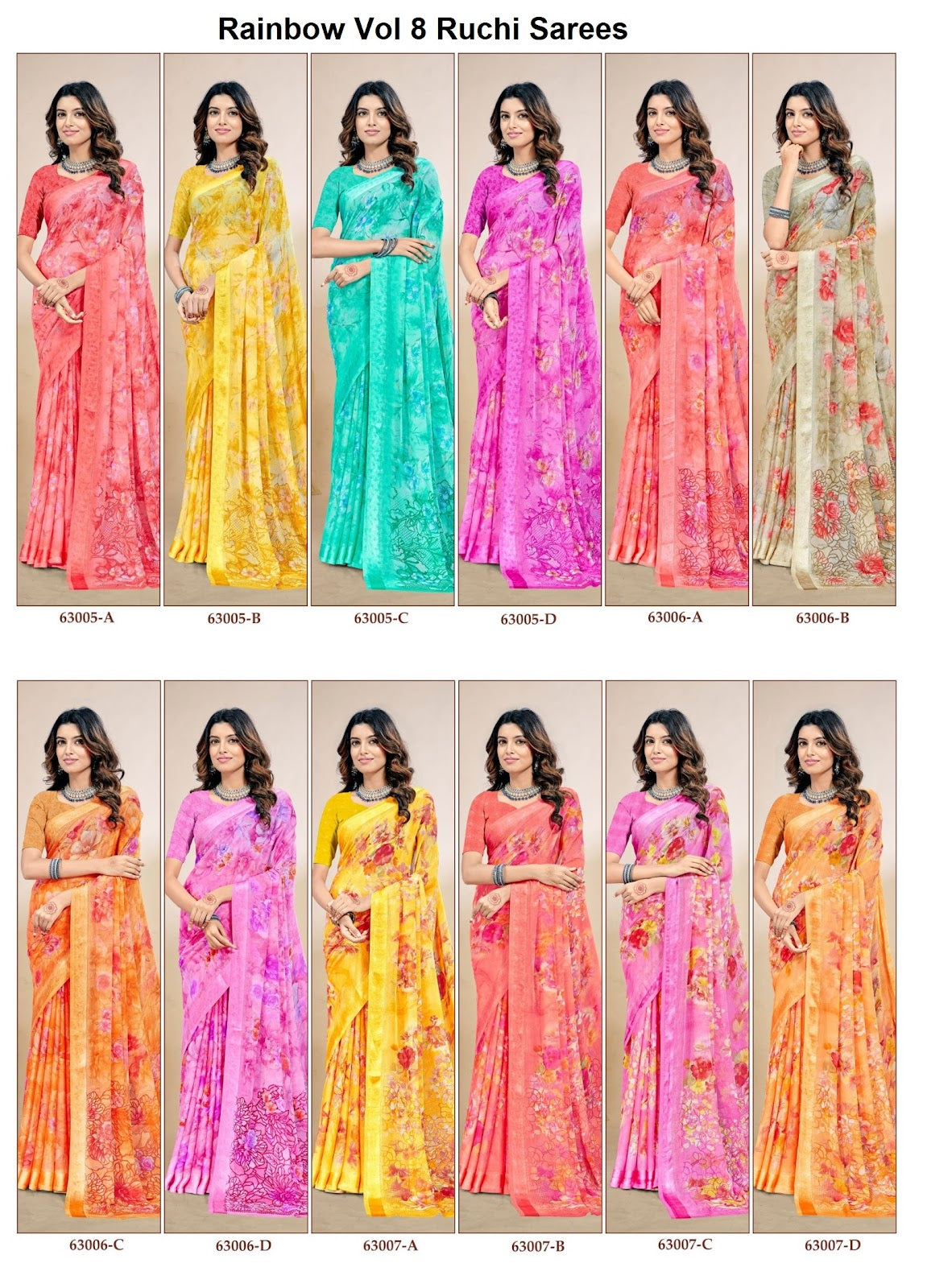 Rainbow Vol 8 Ruchi Sarees Manufacturer
