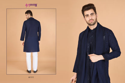 Raj Embroidered With Dupatta Shubhvastra Viscose Silk Mens Kurta Exporter Ahmedabad
