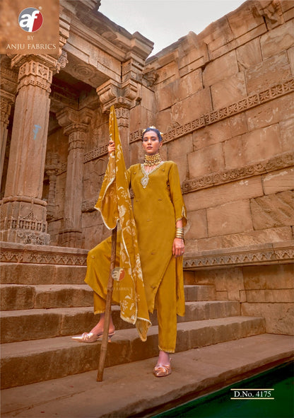 Raj Kothi Af Natural Crepe Readymade Pant Style Suits Manufacturer