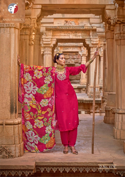 Raj Kothi Af Natural Crepe Readymade Pant Style Suits Manufacturer