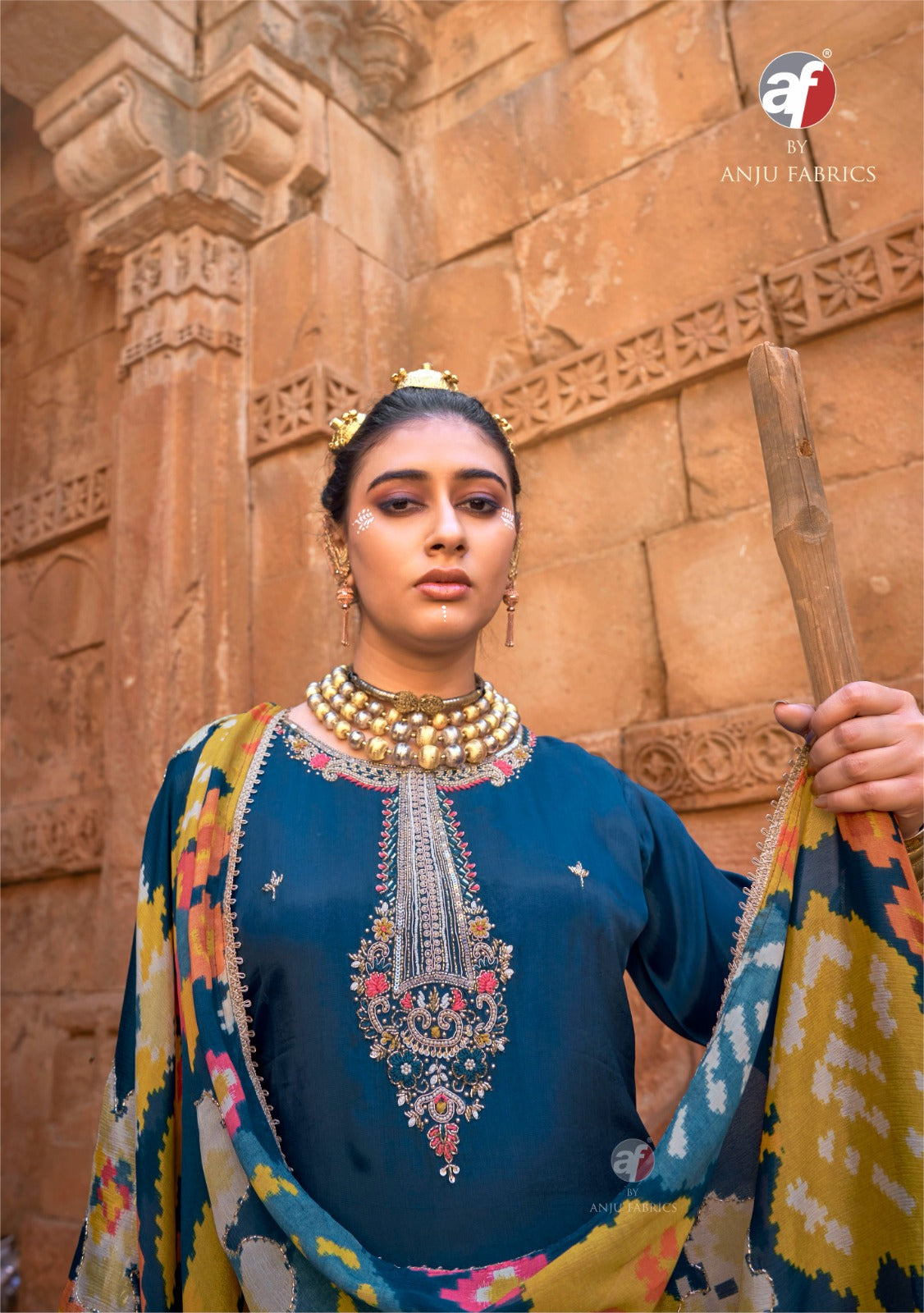 Raj Kothi Af Natural Crepe Readymade Pant Style Suits Manufacturer