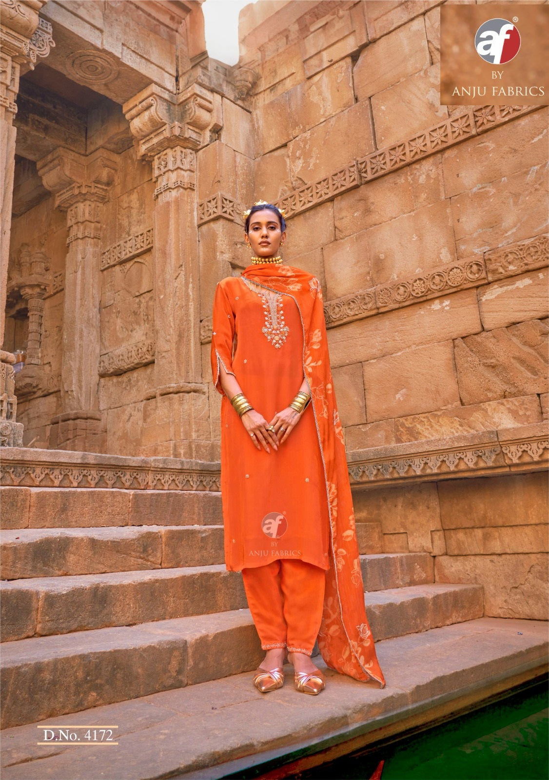 Raj Kothi Af Natural Crepe Readymade Pant Style Suits Manufacturer