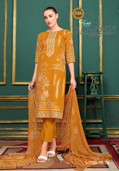 Raj Mohini Edition 2 Harshit Fashion Cambric Karachi Salwar Suits Wholesaler