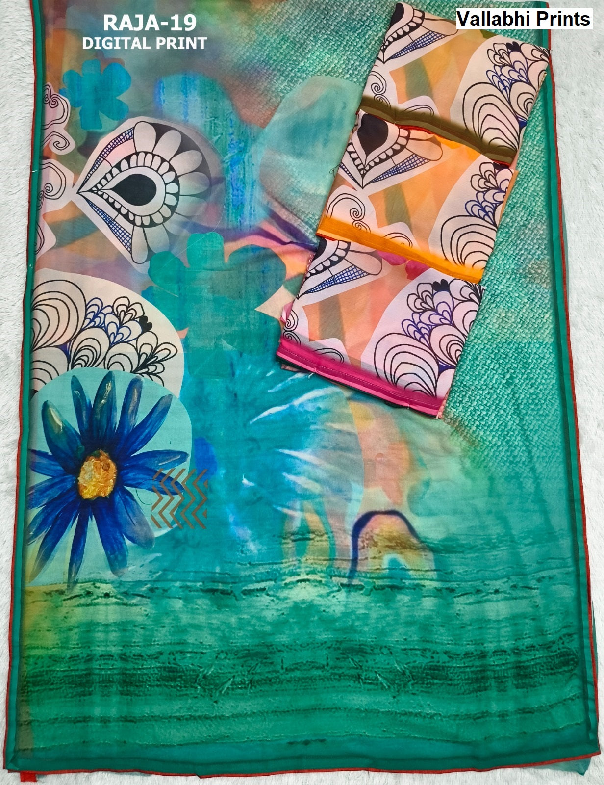 Raja Vallabhi Prints Weightless Sarees Wholesale Price