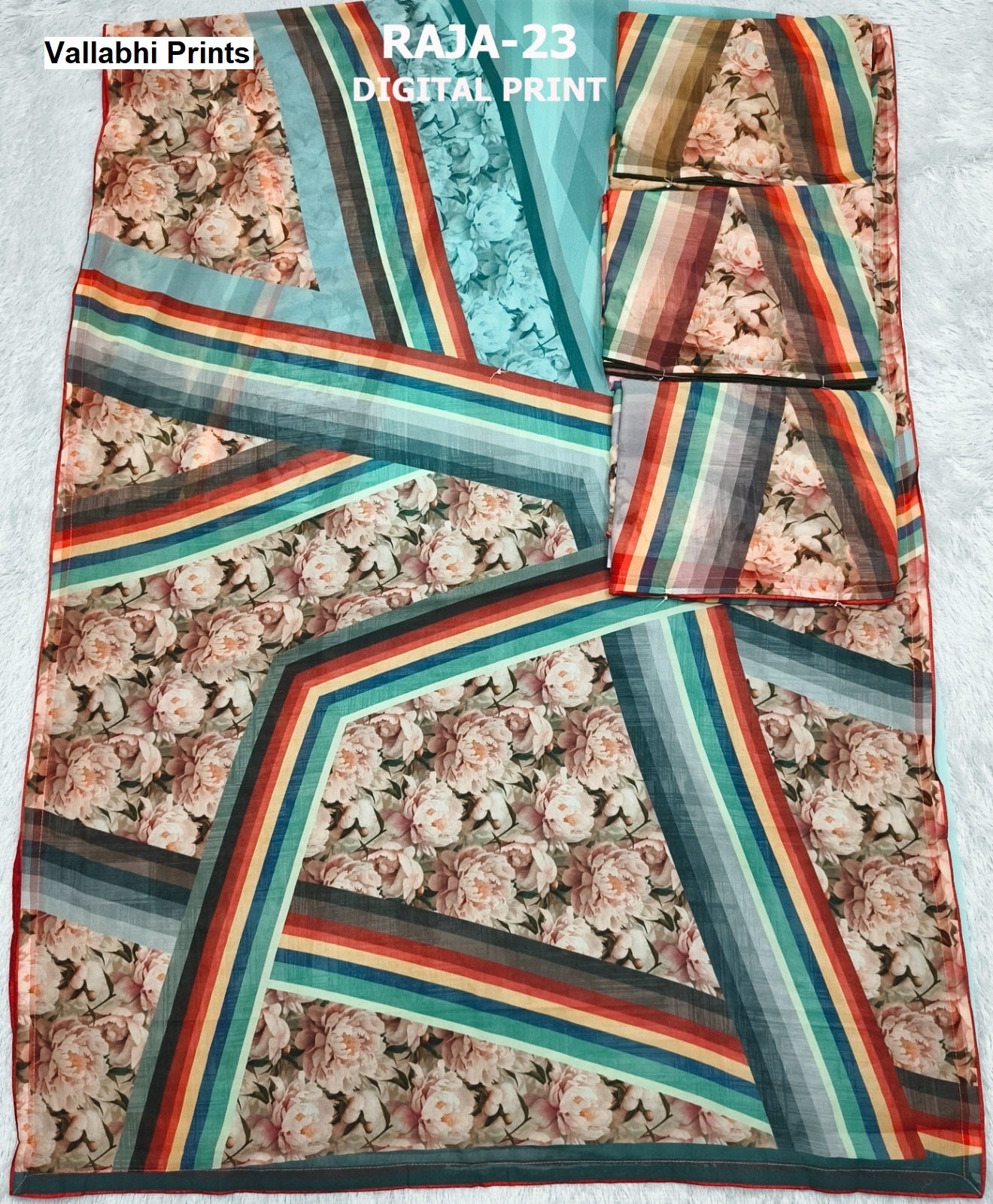 Raja Vallabhi Prints Weightless Sarees Wholesale Price