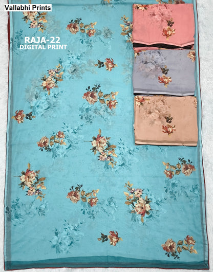 Raja Vallabhi Prints Weightless Sarees Wholesale Price