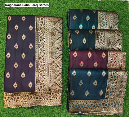 Rajgharana Satin Saroj Sarees Exporter